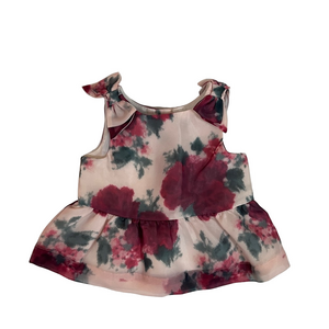 Janie and Jack Floral Baby Girls Dress Pink Green 12 18 Months